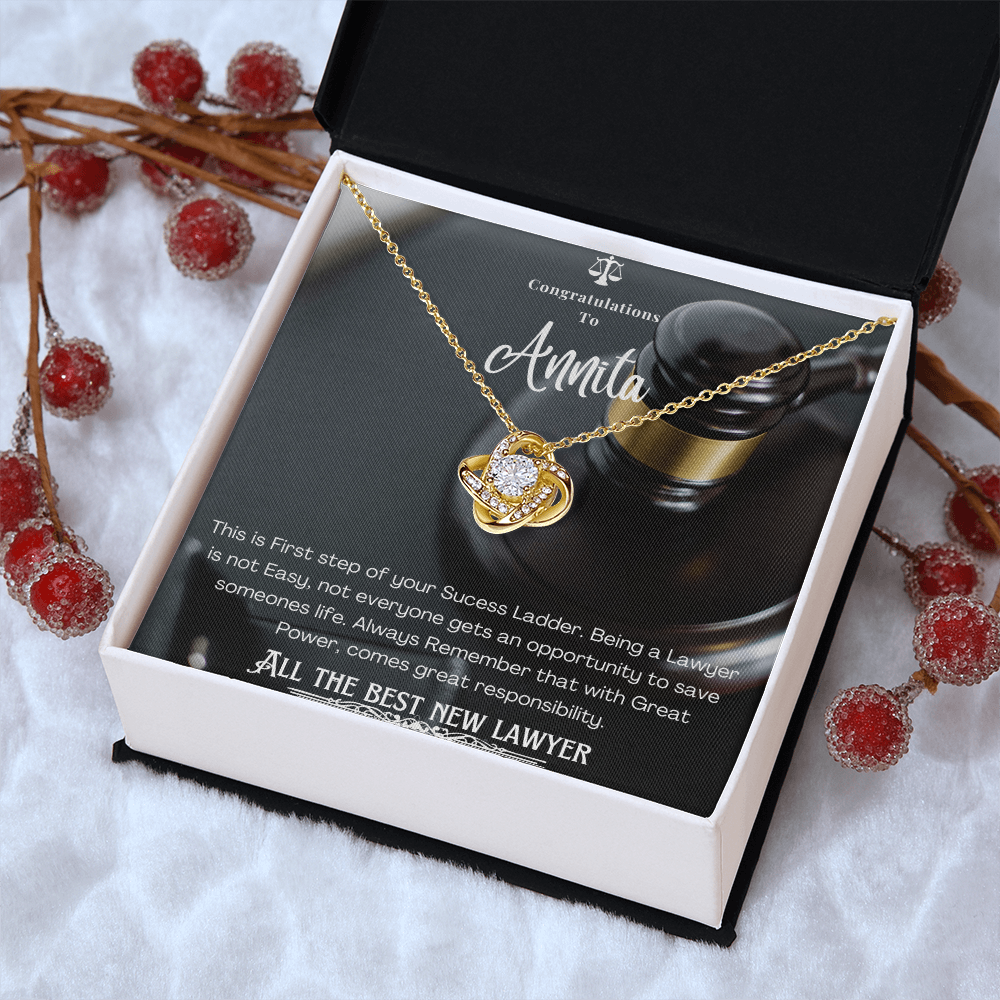 New Lawyer Message Card Necklace Gift