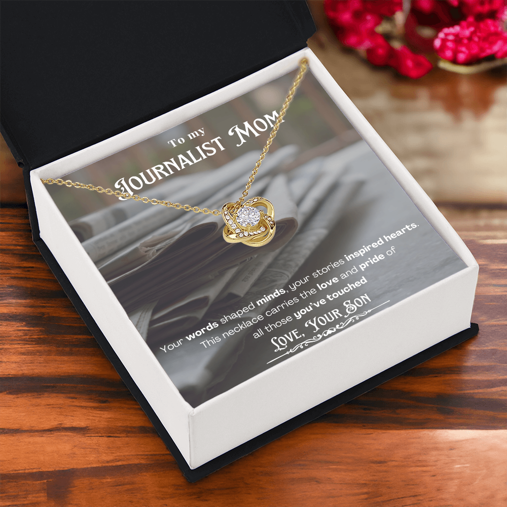 To My Retired Journalist Mom – Personalized Message card Necklace Keepsake