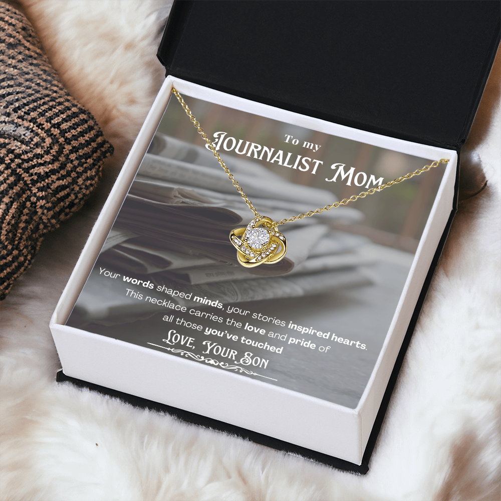 To My Retired Journalist Mom – Personalized Message card Necklace Keepsake