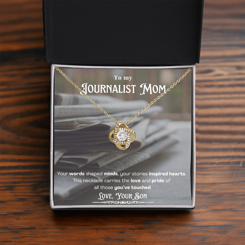 To My Retired Journalist Mom – Personalized Message card Necklace Keepsake