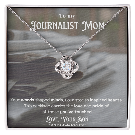 To My Retired Journalist Mom – Personalized Message card Necklace Keepsake