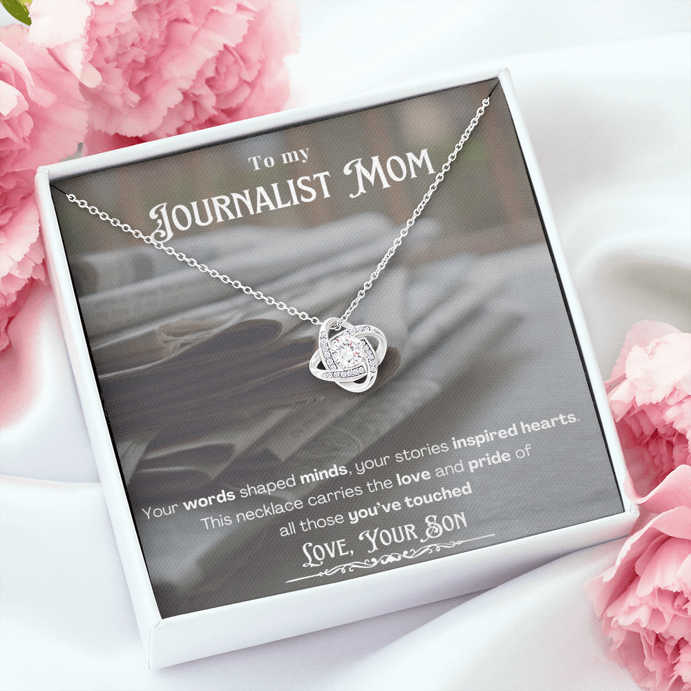 To My Retired Journalist Mom – Personalized Message card Necklace Keepsake