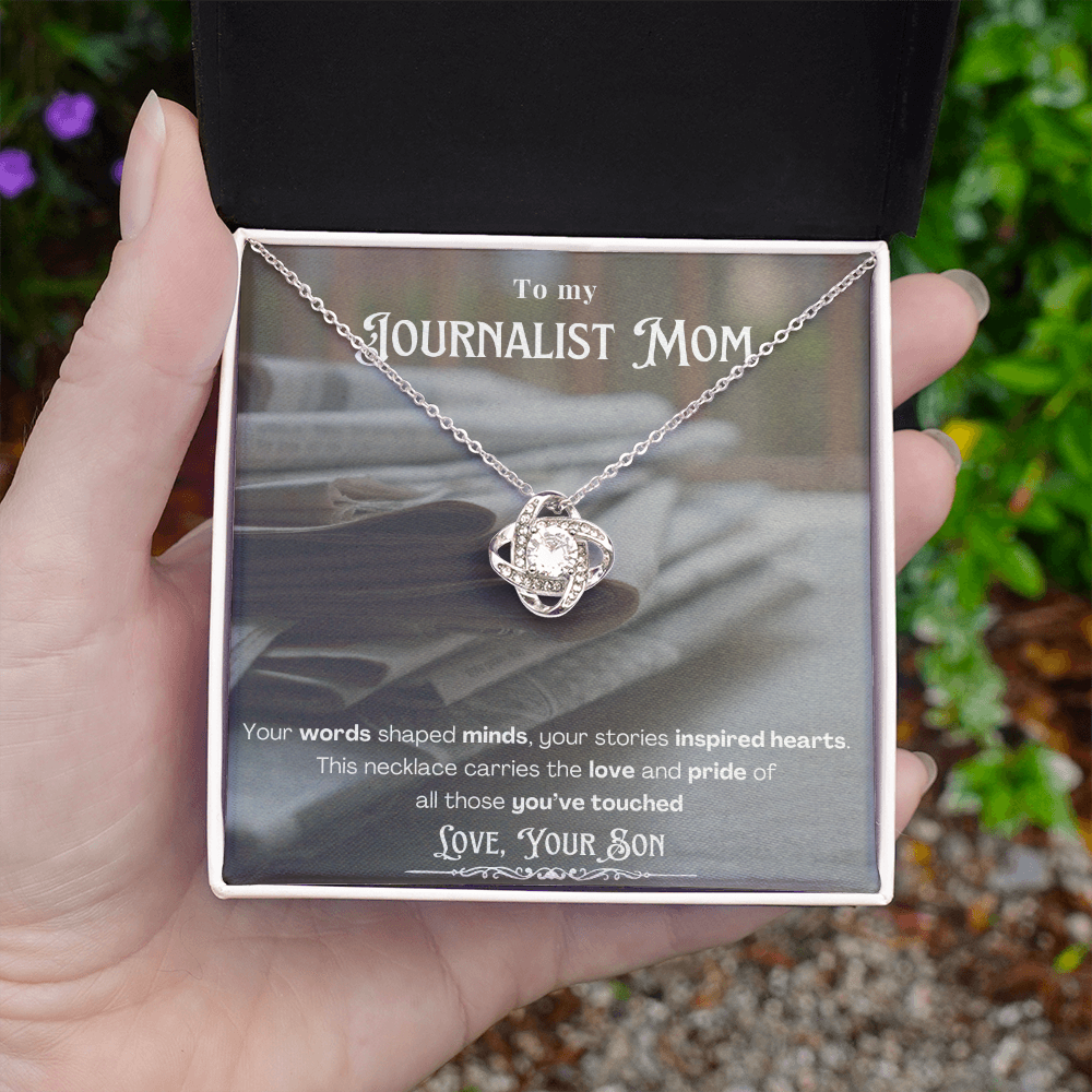 To My Retired Journalist Mom – Personalized Message card Necklace Keepsake