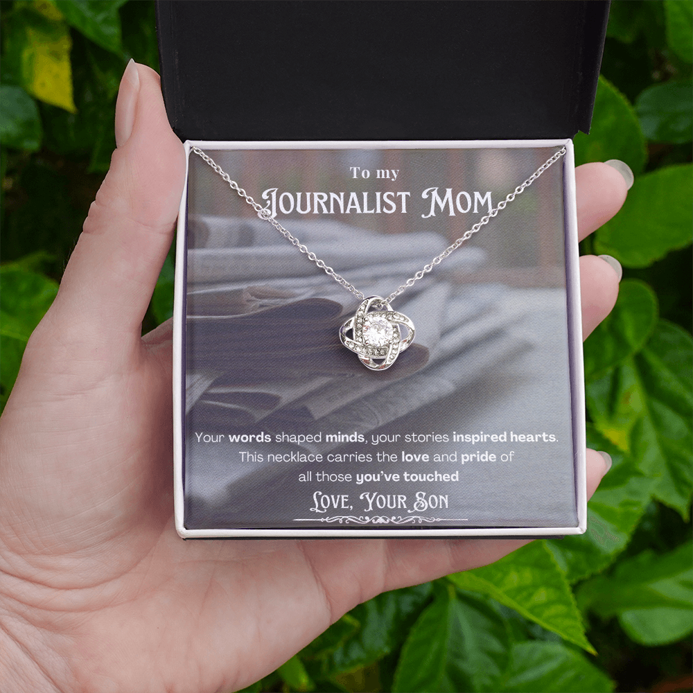 To My Retired Journalist Mom – Personalized Message card Necklace Keepsake