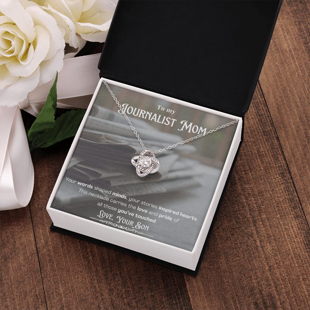 To My Retired Journalist Mom – Personalized Message card Necklace Keepsake