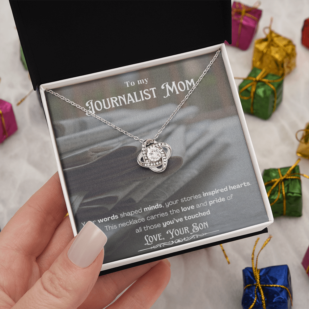 To My Retired Journalist Mom – Personalized Message card Necklace Keepsake