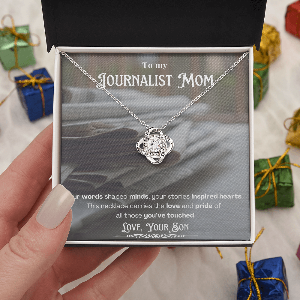 To My Retired Journalist Mom – Personalized Message card Necklace Keepsake
