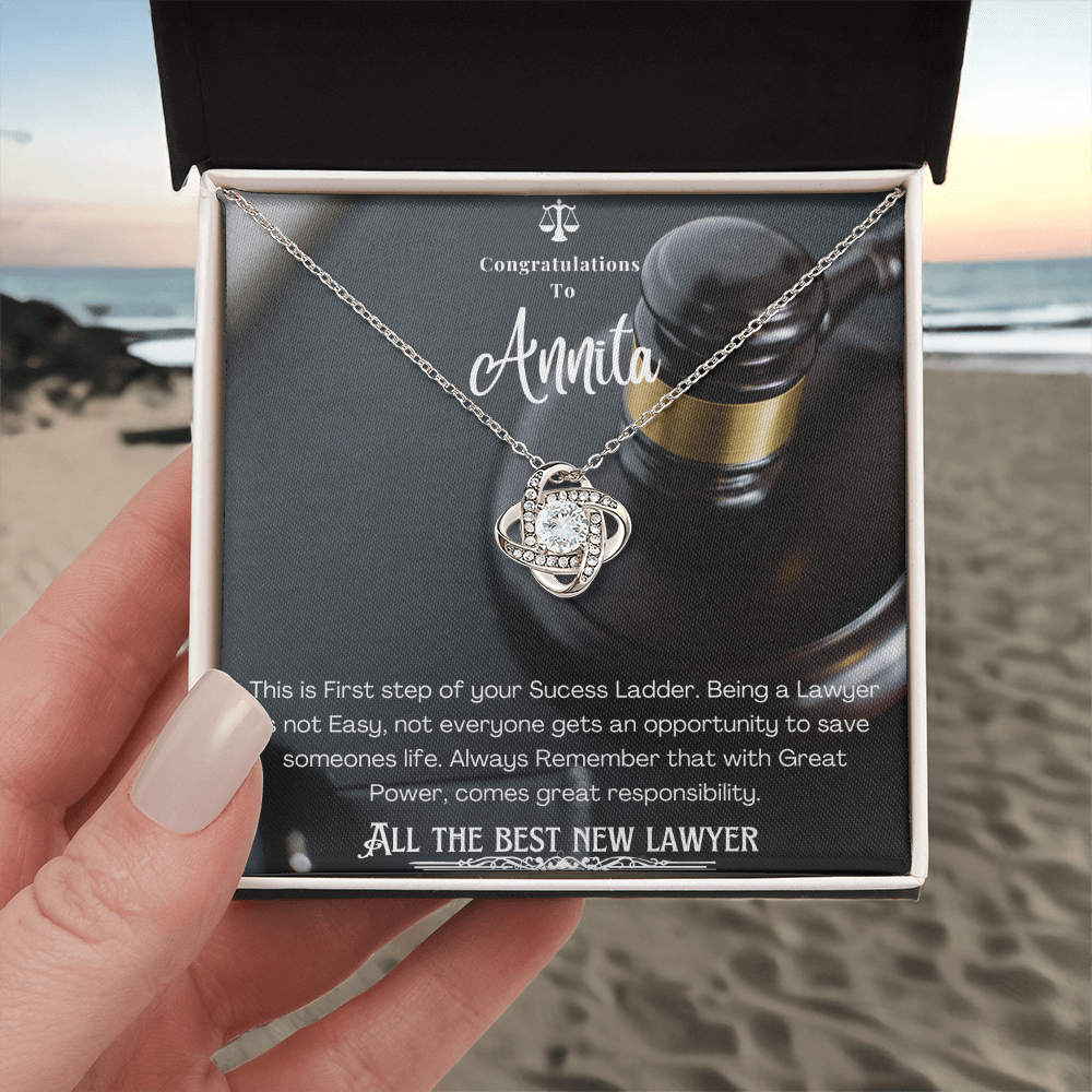 New Lawyer Message Card Necklace Gift