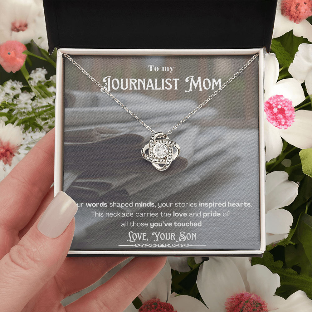 To My Retired Journalist Mom – Personalized Message card Necklace Keepsake