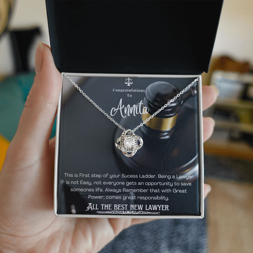 New Lawyer Message Card Necklace Gift