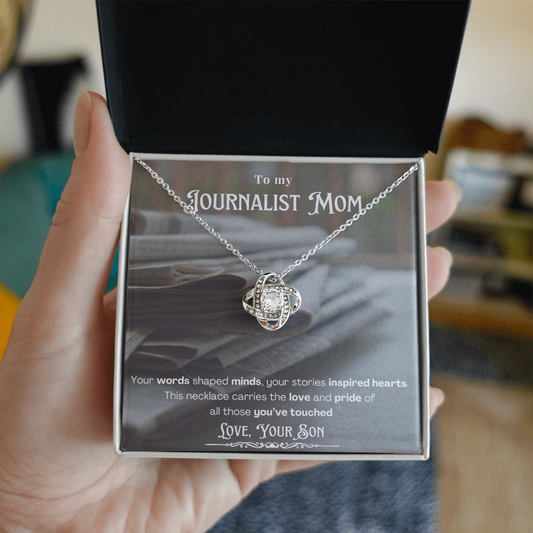 To My Retired Journalist Mom – Personalized Message card Necklace Keepsake
