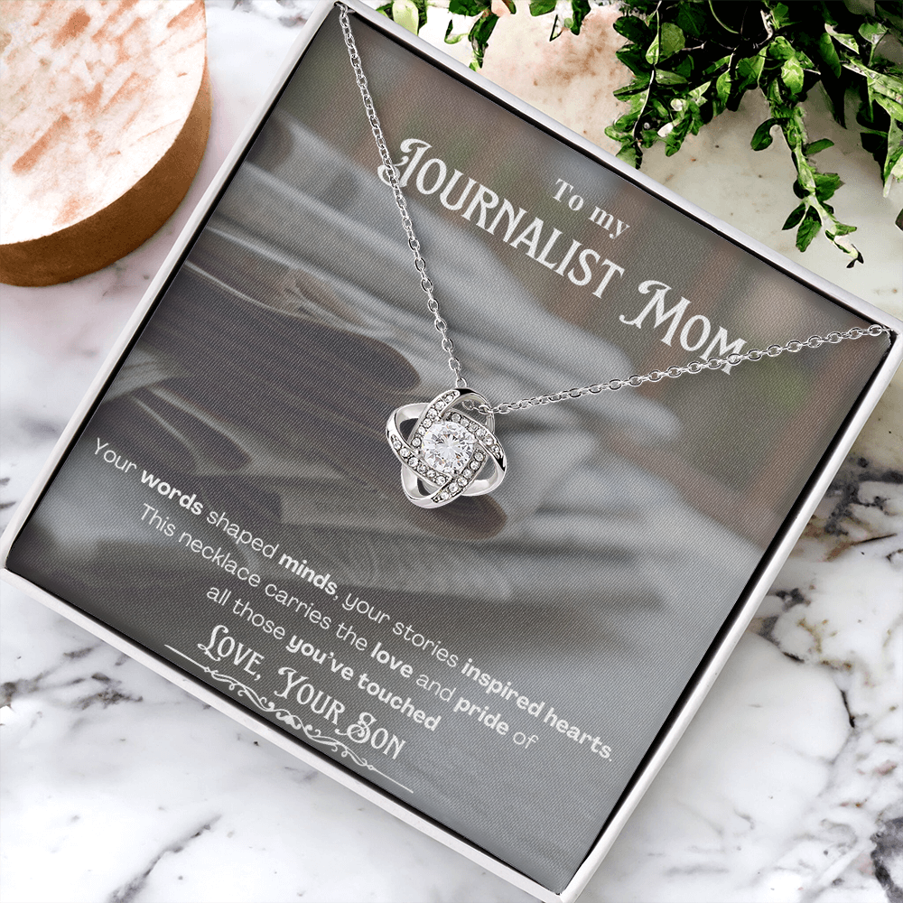 To My Retired Journalist Mom – Personalized Message card Necklace Keepsake