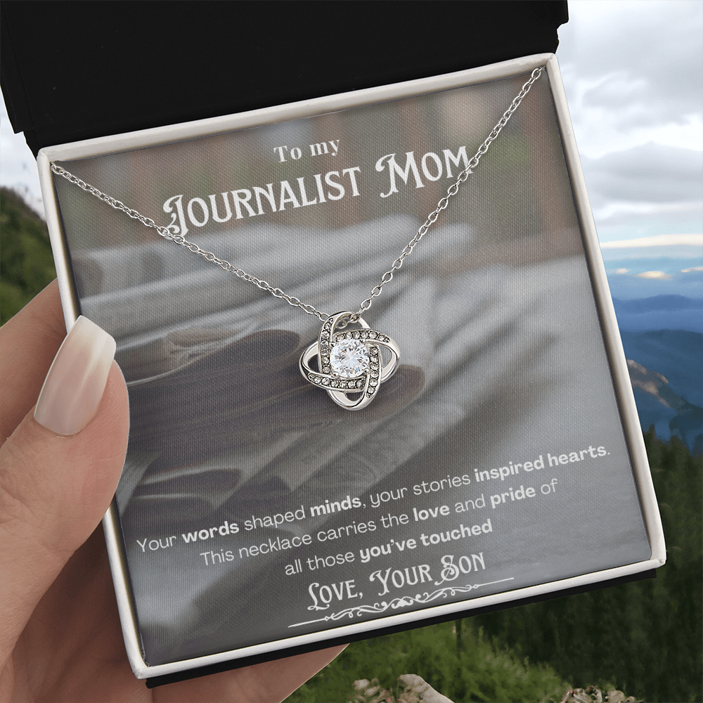 To My Retired Journalist Mom – Personalized Message card Necklace Keepsake