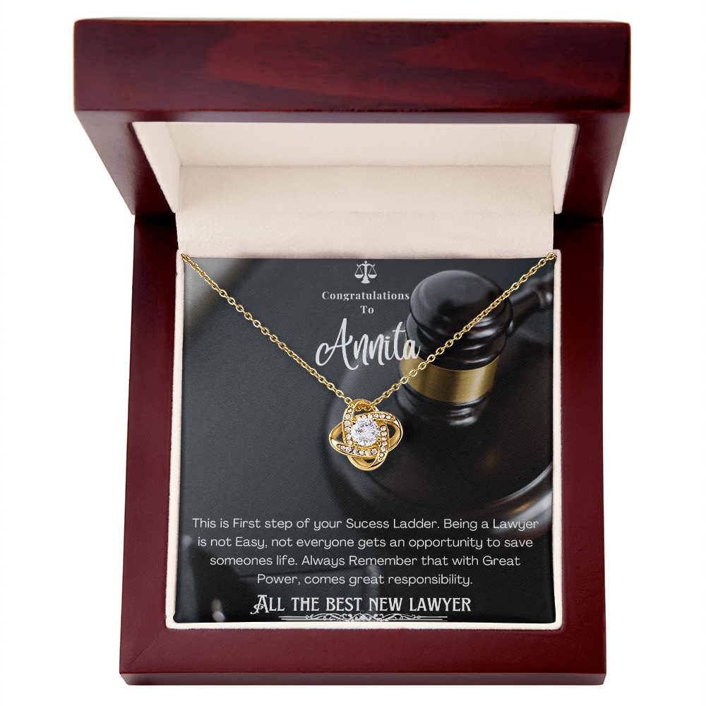New Lawyer Message Card Necklace Gift