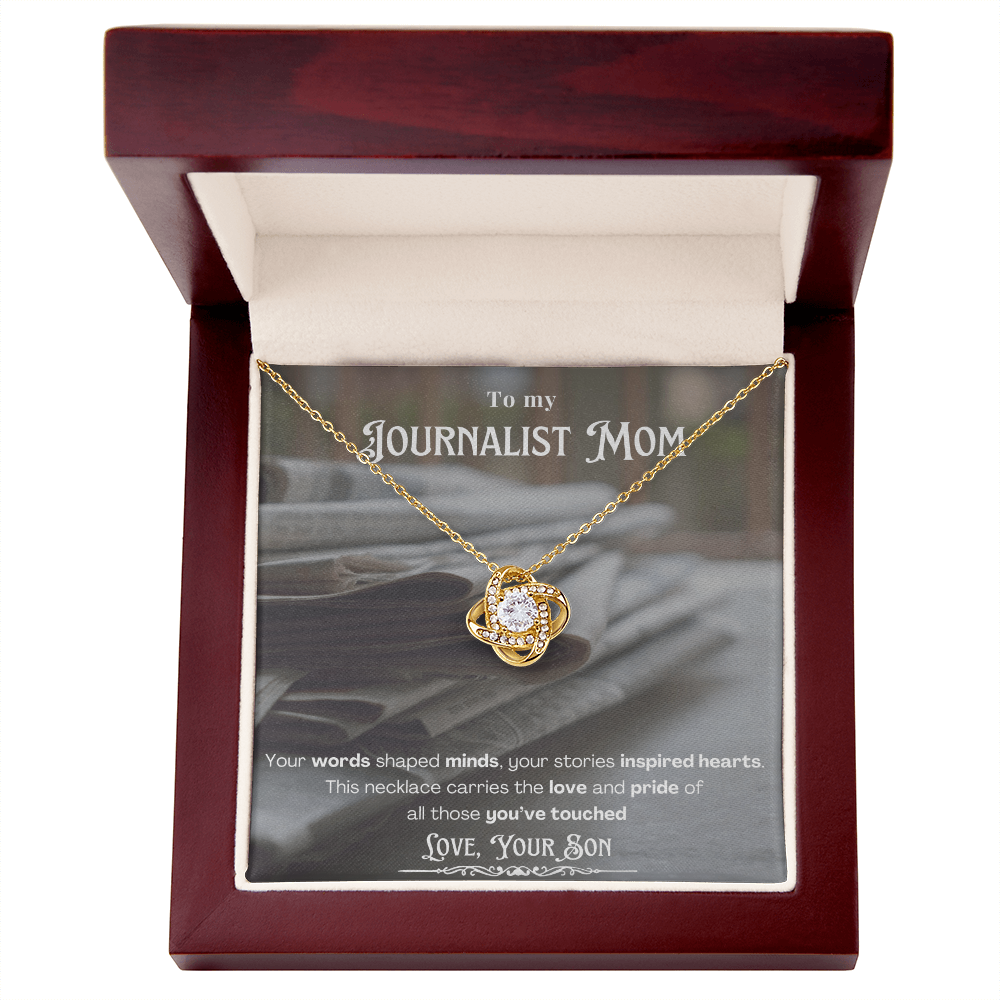 To My Retired Journalist Mom – Personalized Message card Necklace Keepsake