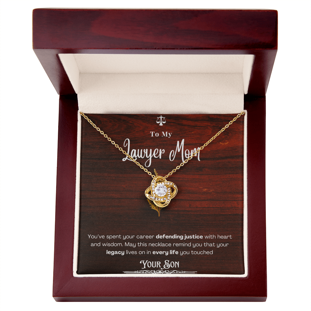 To My Mom, The Retired Lawyer – Custom Necklace with Keepsake Card