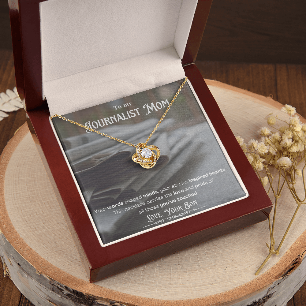 To My Retired Journalist Mom – Personalized Message card Necklace Keepsake