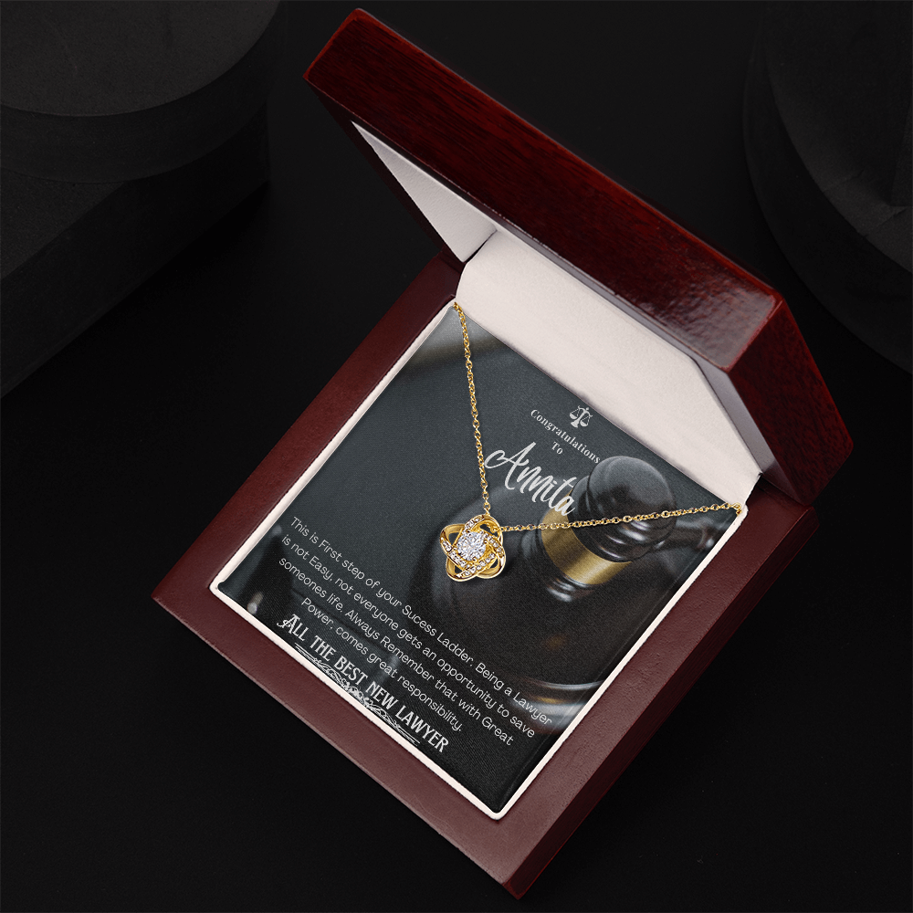 New Lawyer Message Card Necklace Gift