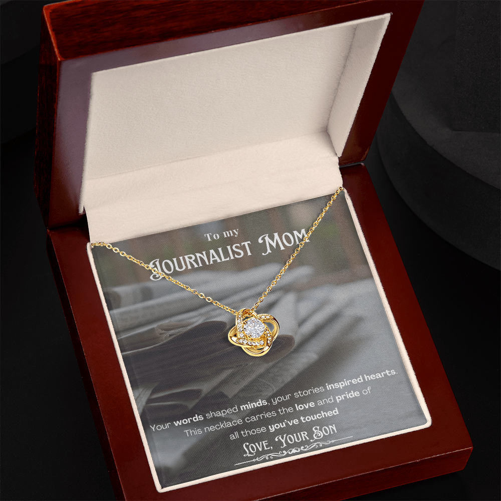 To My Retired Journalist Mom – Personalized Message card Necklace Keepsake