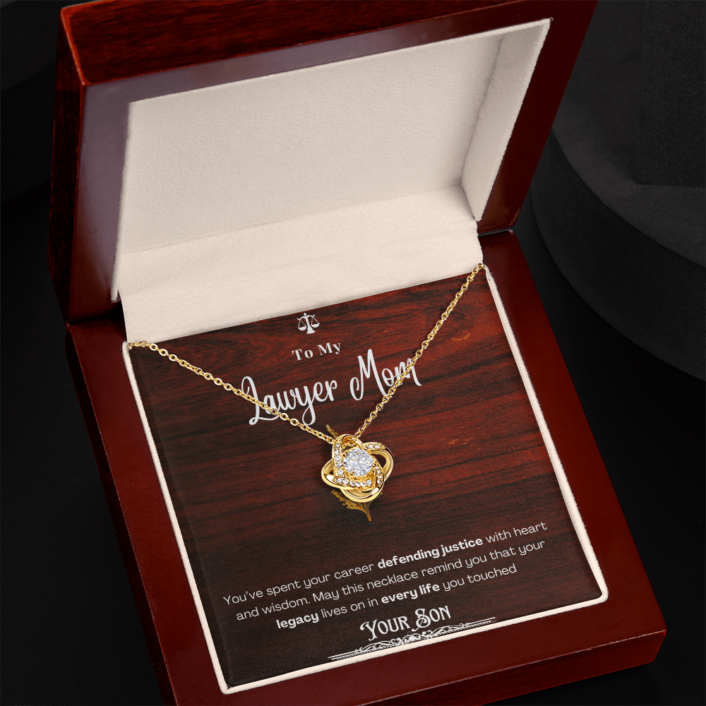 To My Mom, The Retired Lawyer – Custom Necklace with Keepsake Card