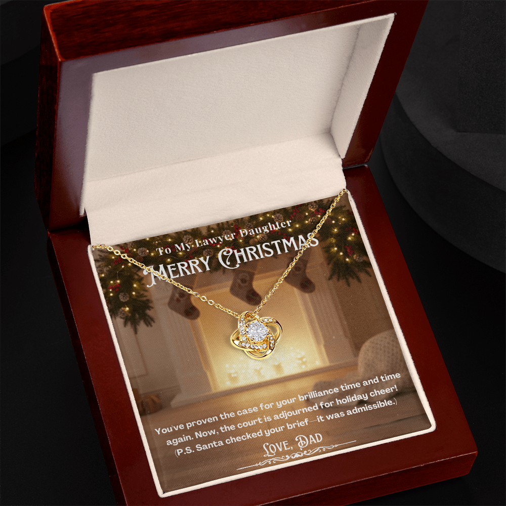 To My Lawyer Daughter Message Card  Christmas Necklace | Lawyer Daughter Christmas Gift