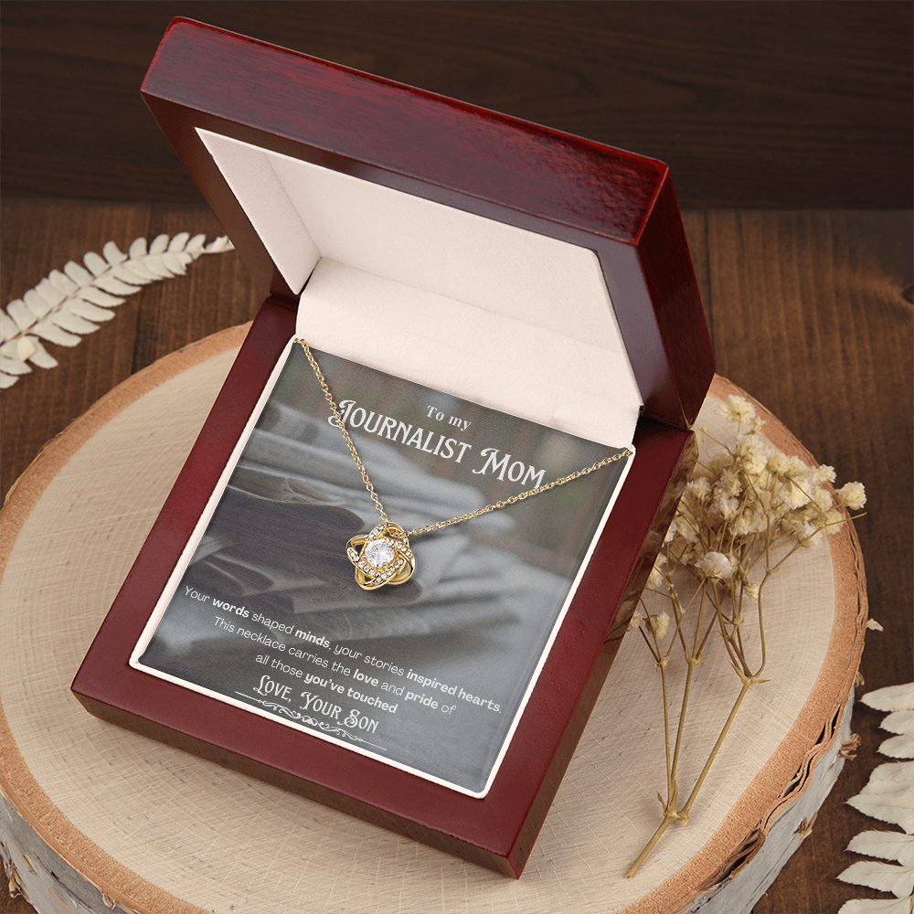 To My Retired Journalist Mom – Personalized Message card Necklace Keepsake
