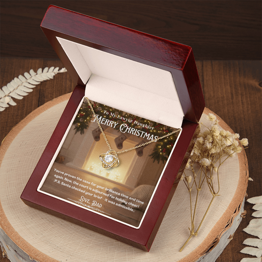 To My Lawyer Daughter Message Card  Christmas Necklace | Lawyer Daughter Christmas Gift