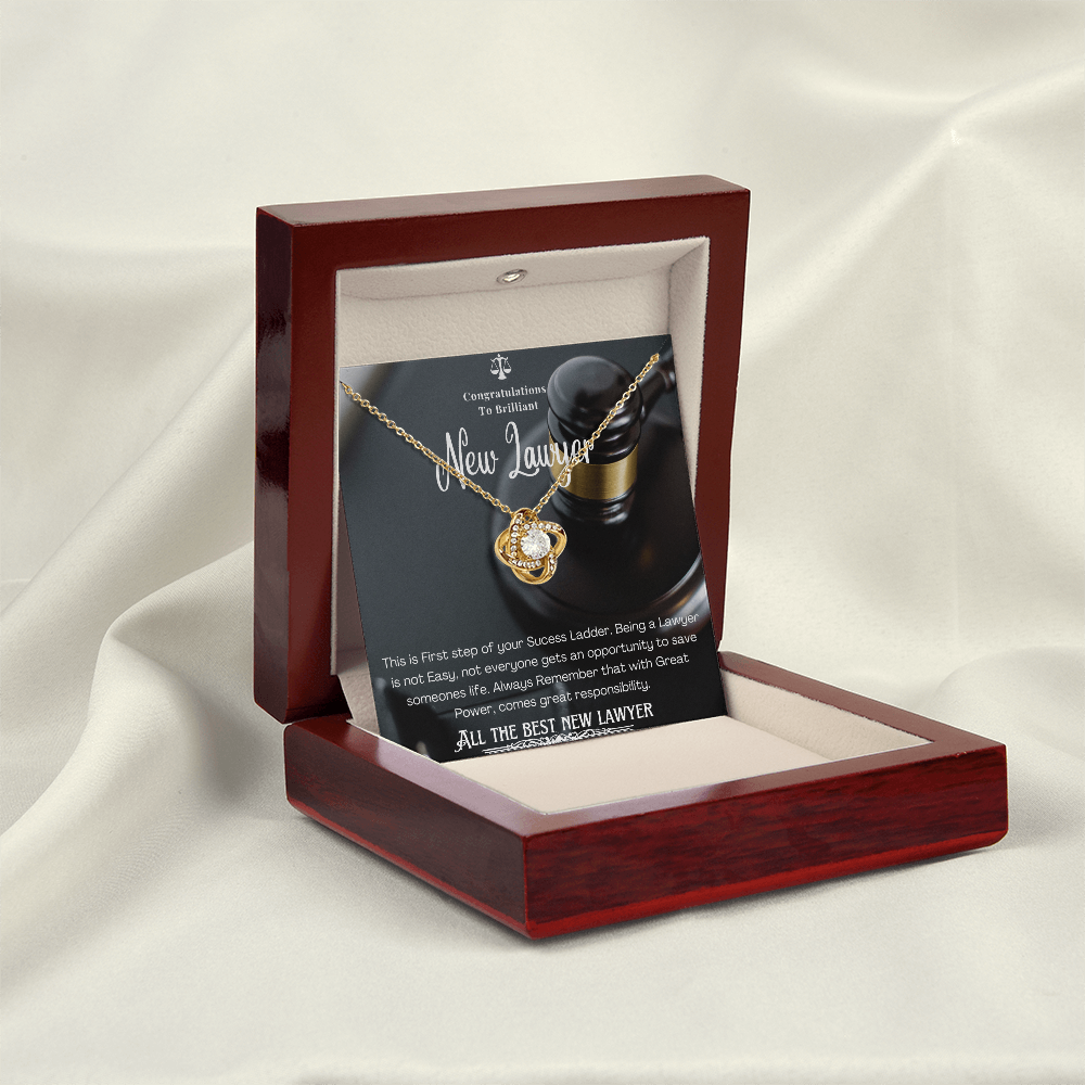 New Lawyer Message Card Necklace Gift