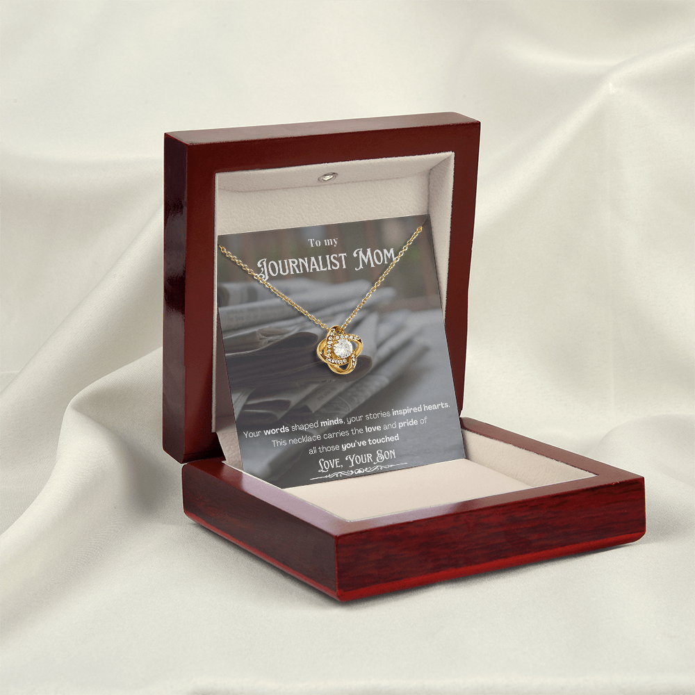 To My Retired Journalist Mom – Personalized Message card Necklace Keepsake
