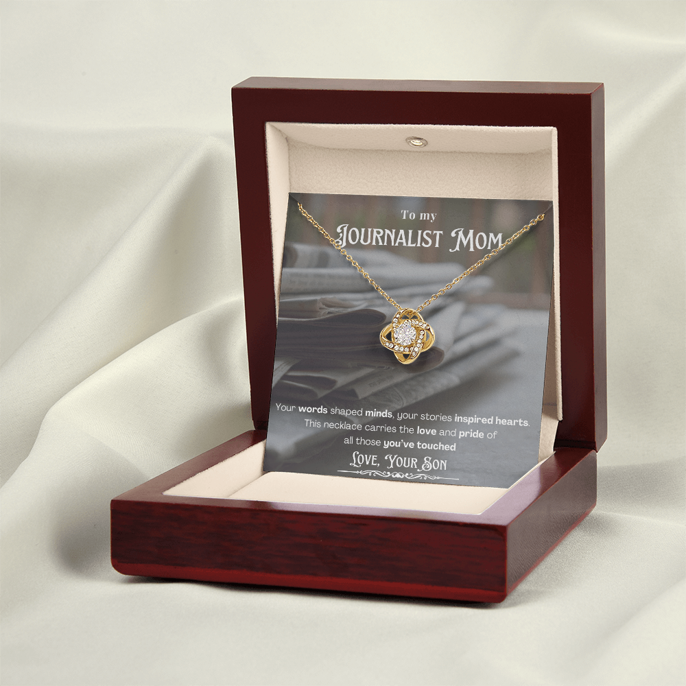 To My Retired Journalist Mom – Personalized Message card Necklace Keepsake