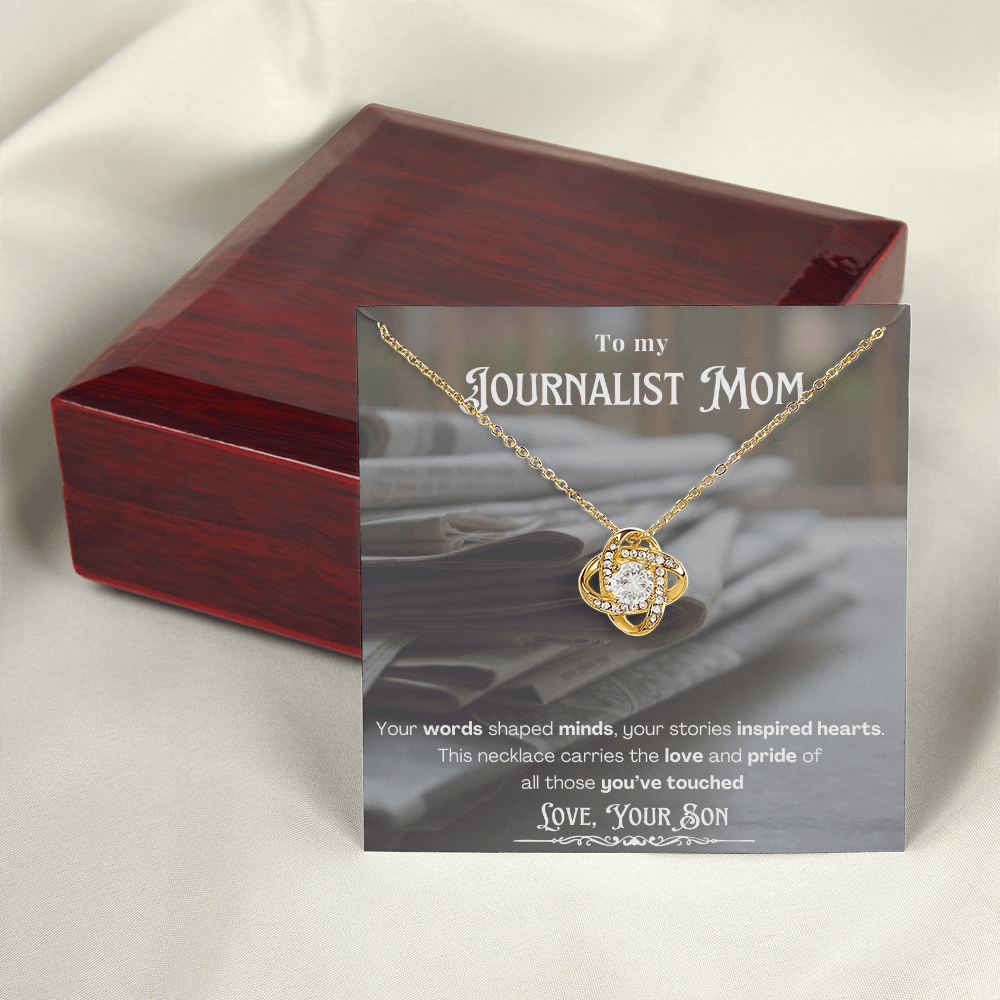 To My Retired Journalist Mom – Personalized Message card Necklace Keepsake