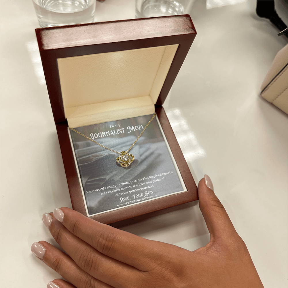 To My Retired Journalist Mom – Personalized Message card Necklace Keepsake