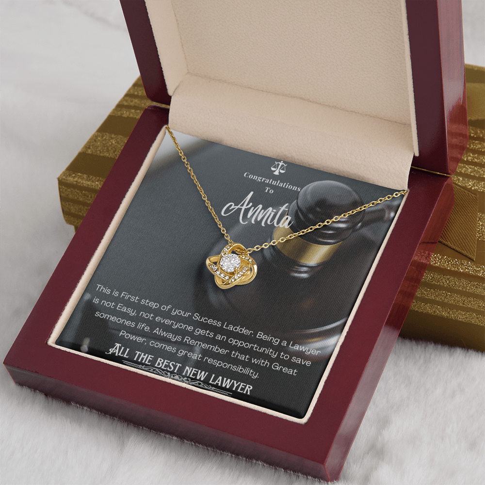 New Lawyer Message Card Necklace Gift