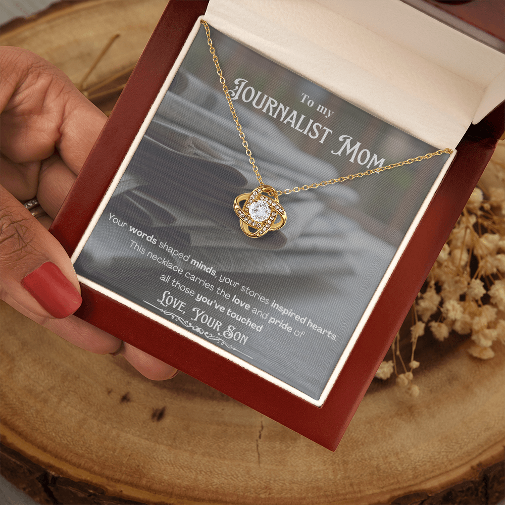 To My Retired Journalist Mom – Personalized Message card Necklace Keepsake
