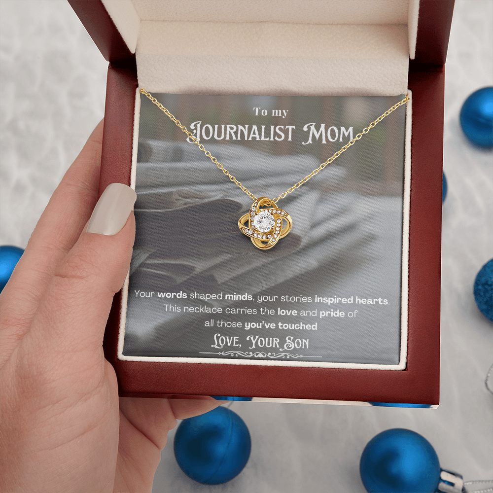 To My Retired Journalist Mom – Personalized Message card Necklace Keepsake