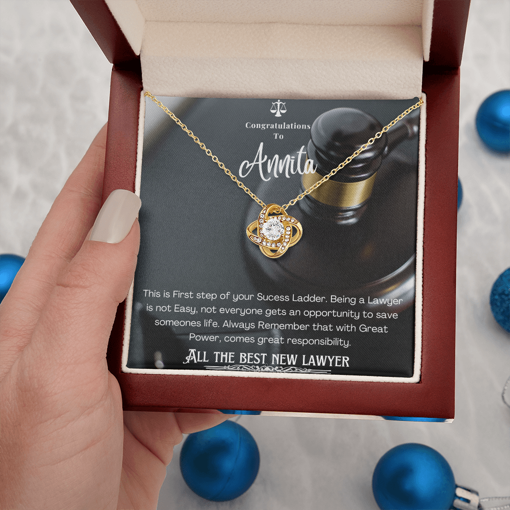New Lawyer Message Card Necklace Gift