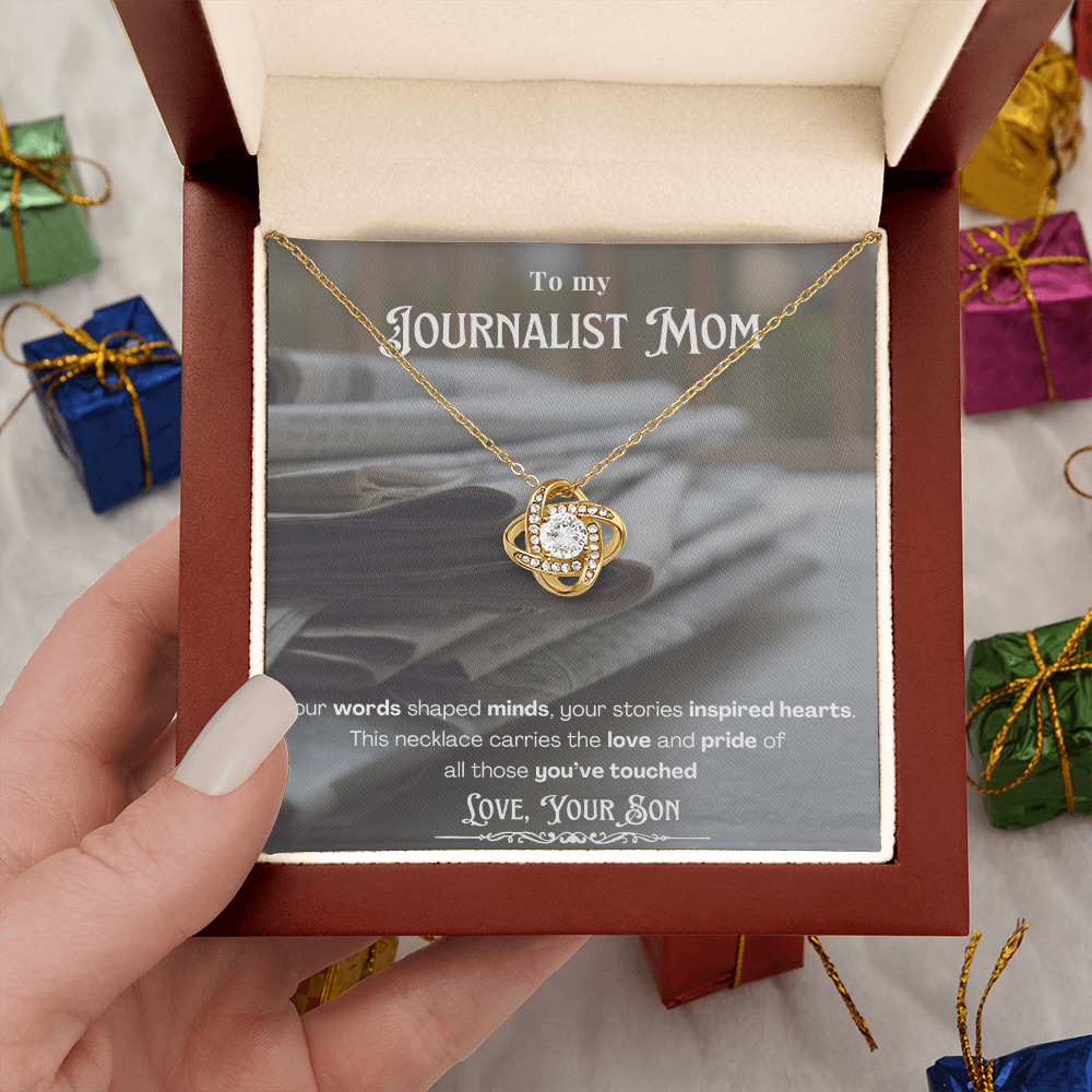 To My Retired Journalist Mom – Personalized Message card Necklace Keepsake