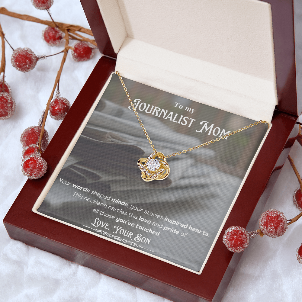 To My Retired Journalist Mom – Personalized Message card Necklace Keepsake