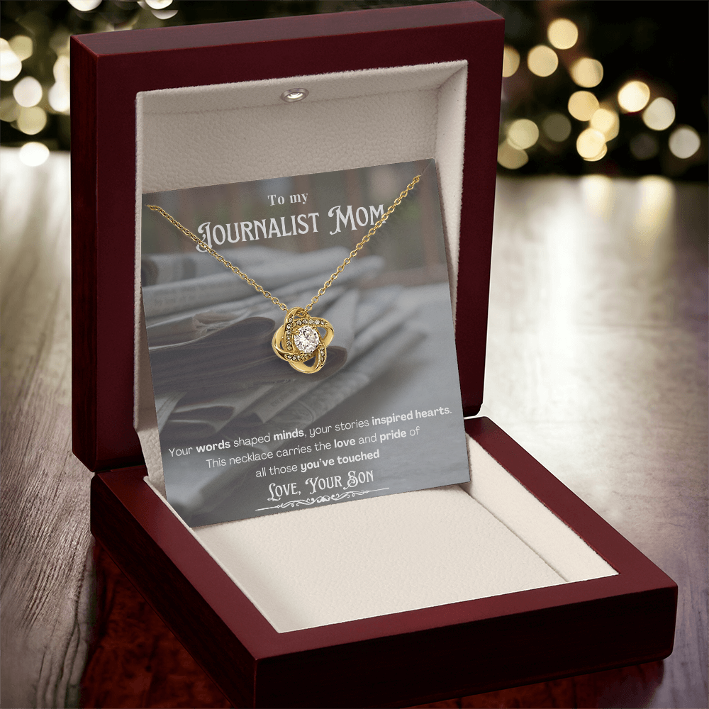 To My Retired Journalist Mom – Personalized Message card Necklace Keepsake