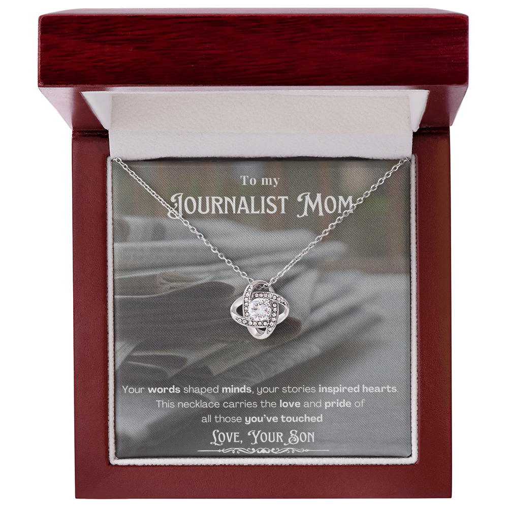 To My Retired Journalist Mom – Personalized Message card Necklace Keepsake