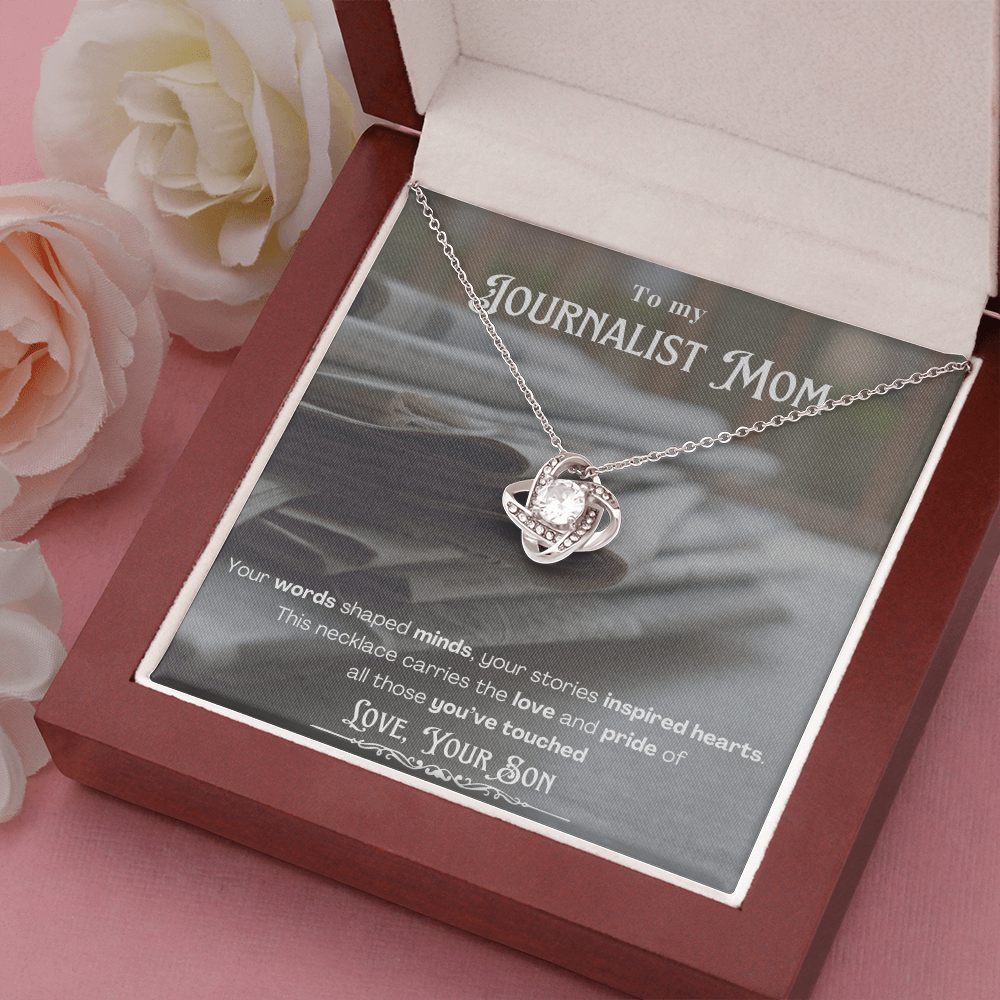 To My Retired Journalist Mom – Personalized Message card Necklace Keepsake
