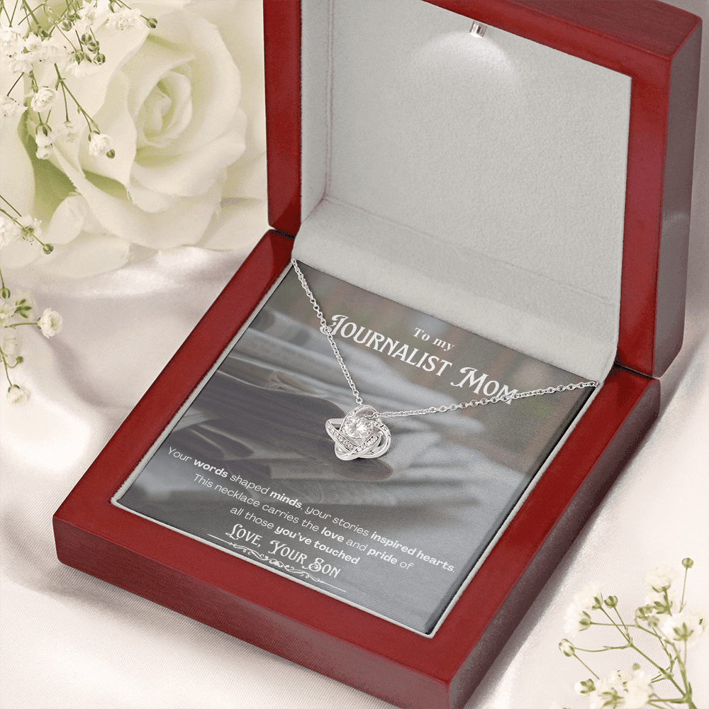 To My Retired Journalist Mom – Personalized Message card Necklace Keepsake