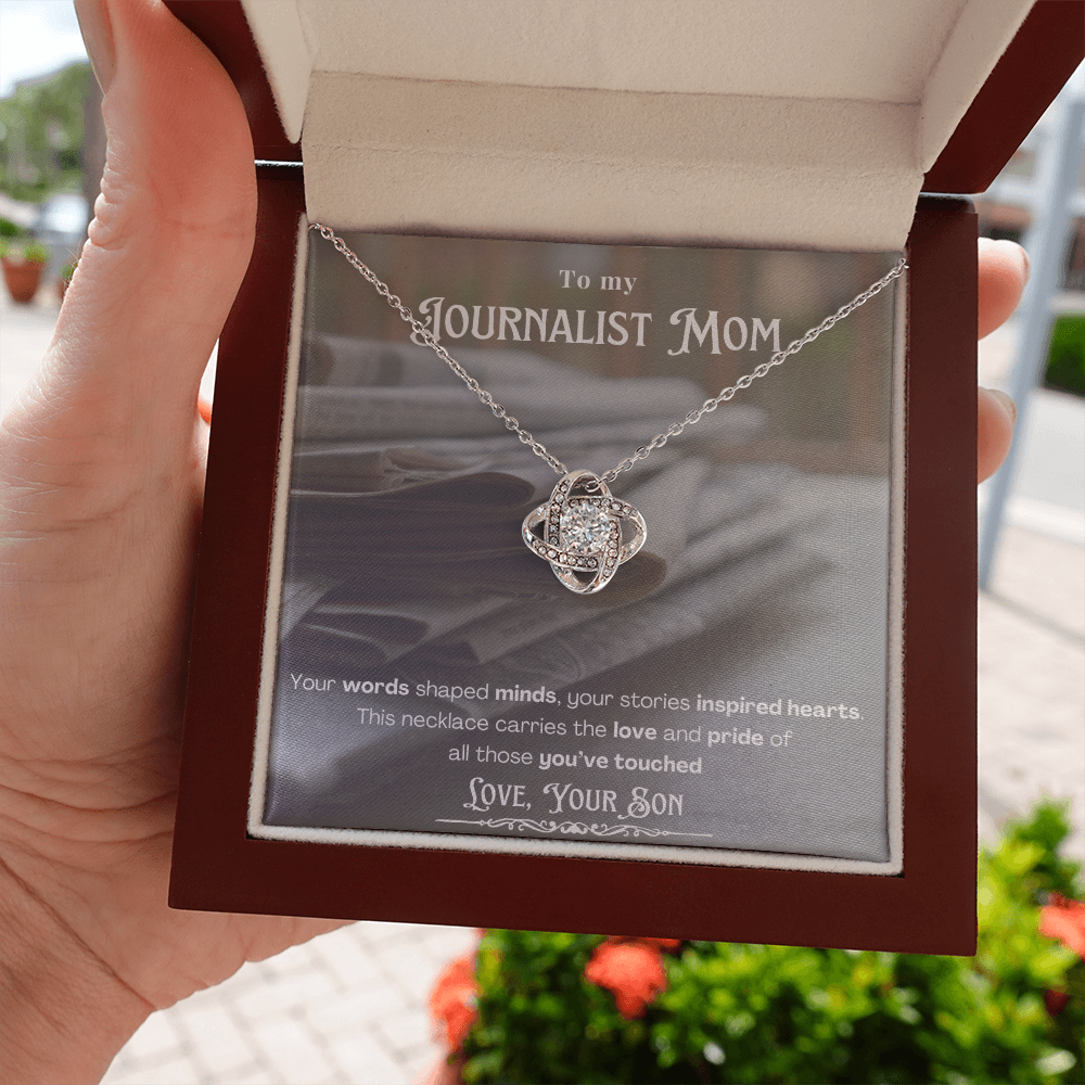To My Retired Journalist Mom – Personalized Message card Necklace Keepsake