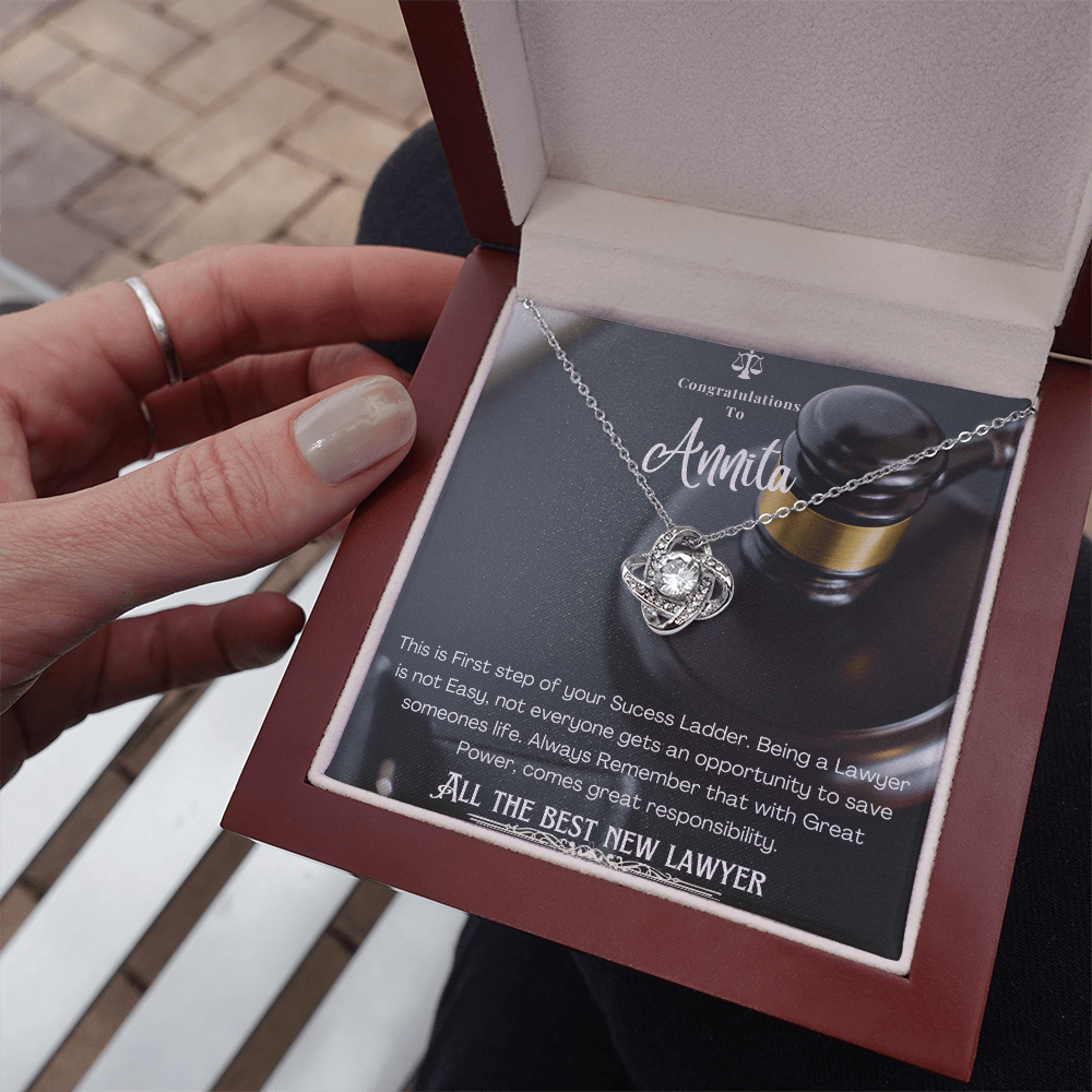 New Lawyer Message Card Necklace Gift
