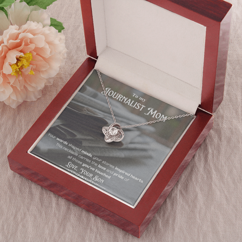 To My Retired Journalist Mom – Personalized Message card Necklace Keepsake