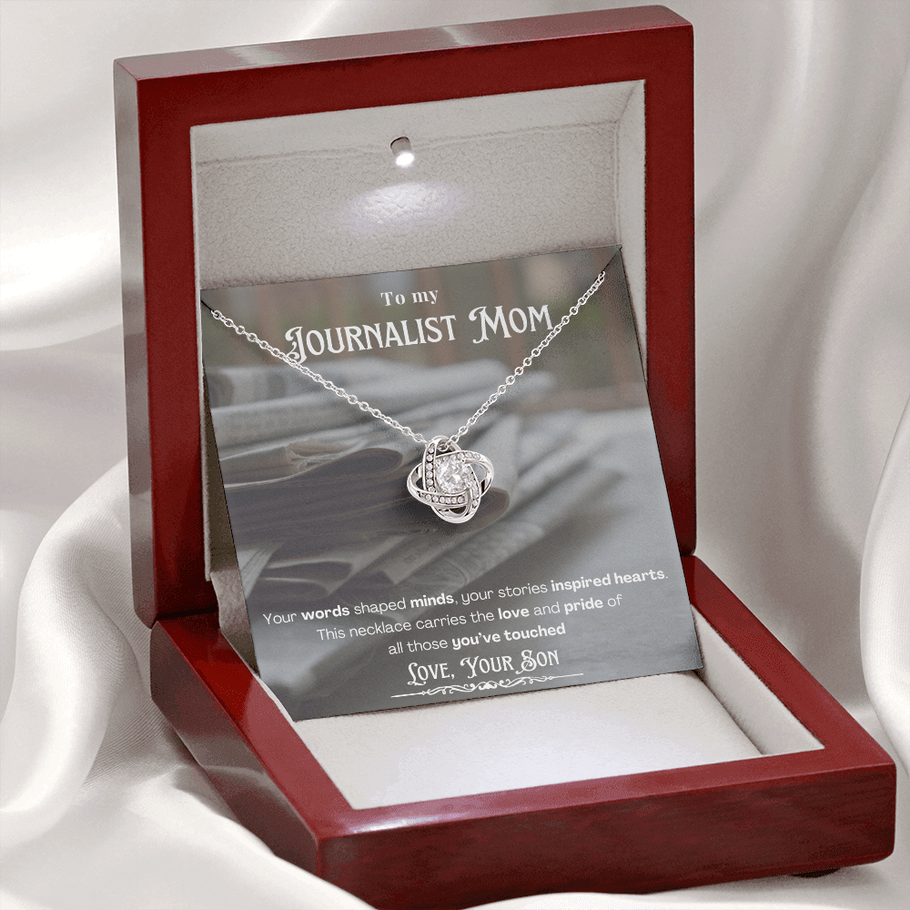 To My Retired Journalist Mom – Personalized Message card Necklace Keepsake