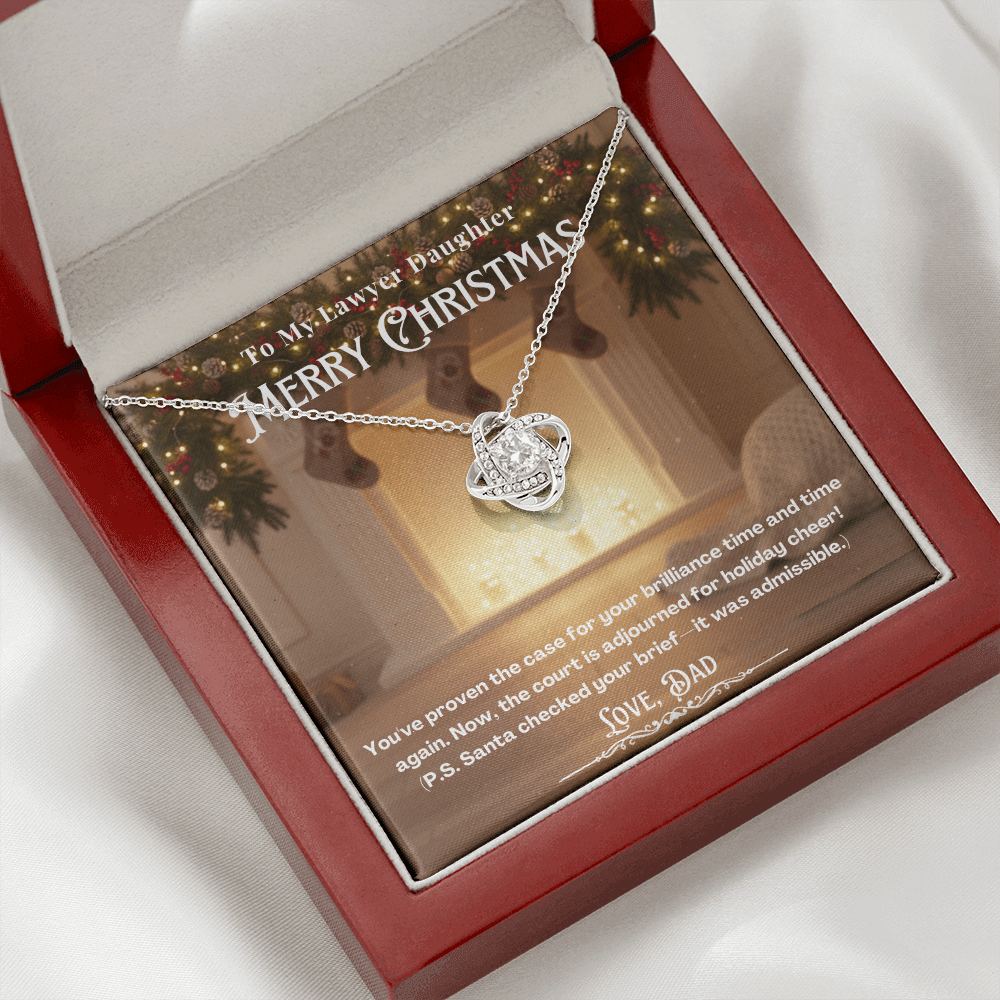 To My Lawyer Daughter Message Card  Christmas Necklace | Lawyer Daughter Christmas Gift