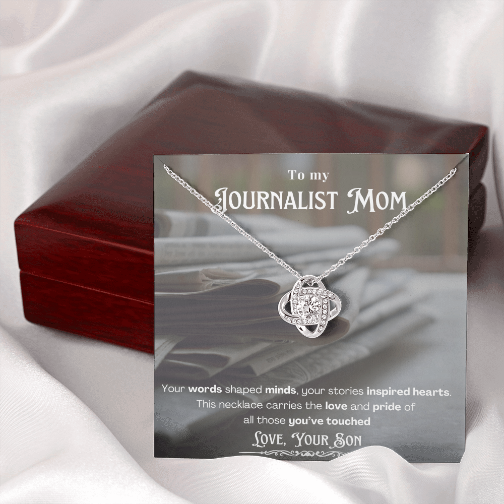 To My Retired Journalist Mom – Personalized Message card Necklace Keepsake