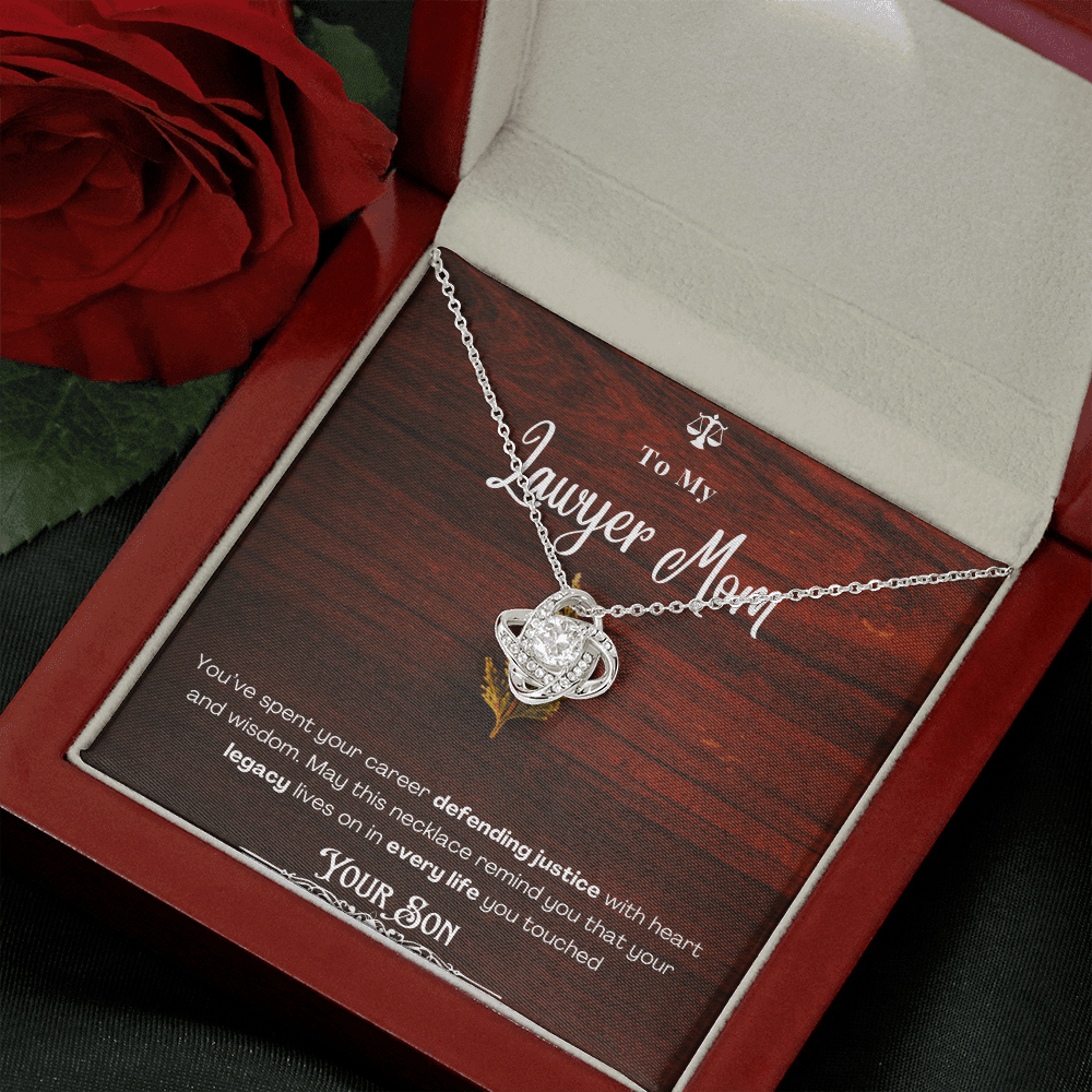 To My Mom, The Retired Lawyer – Custom Necklace with Keepsake Card