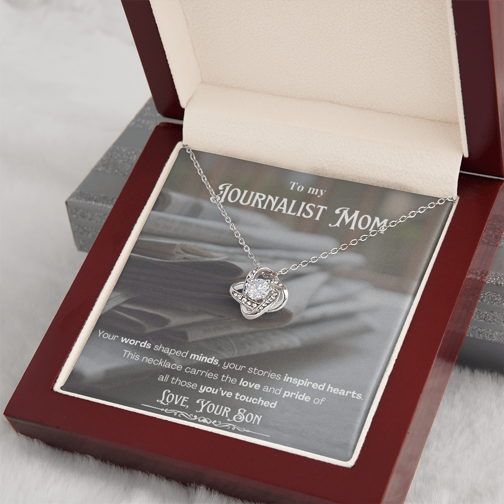 To My Retired Journalist Mom – Personalized Message card Necklace Keepsake